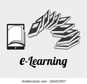 e-learning concept design, vector illustration eps10 graphic 
