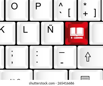 e-learning concept design, vector illustration eps10 graphic 