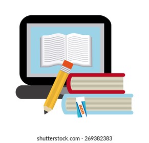 e-learning concept design, vector illustration eps10 graphic 