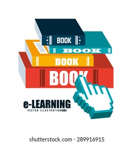 e-learning concept design, vector illustration eps10 graphic 