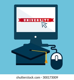 e-learning concept  design, vector illustration eps10 graphic 