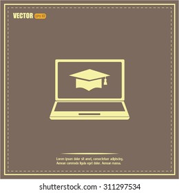 e-learning concept design, vector illustration