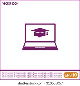 e-learning concept design, vector illustration