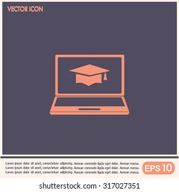 e-learning concept design, vector illustration