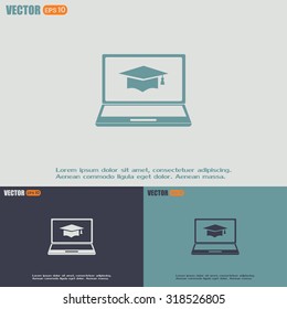 e-learning concept design, vector illustration