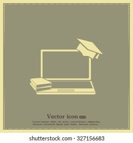 e-learning concept design, vector illustration