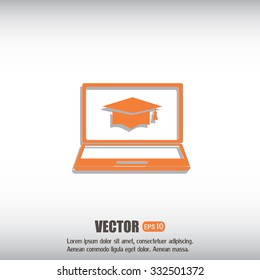 e-learning concept design, vector illustration