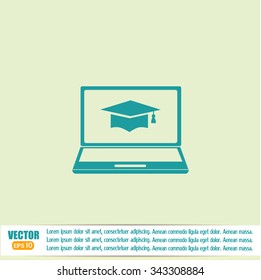 e-learning concept design, vector illustration