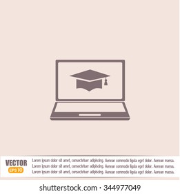 e-learning concept design, vector illustration