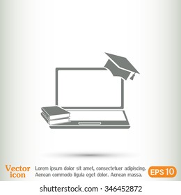 e-learning concept design, vector illustration