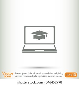 e-learning concept design, vector illustration