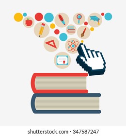 e-learning  concept design, vector illustration eps10 graphic 