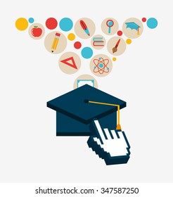 e-learning  concept design, vector illustration eps10 graphic 