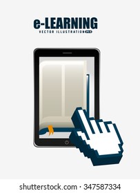 e-learning  concept design, vector illustration eps10 graphic 