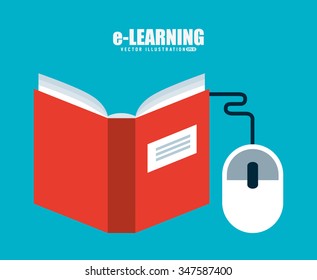 e-learning  concept design, vector illustration eps10 graphic 