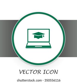 e-learning concept design, vector illustration