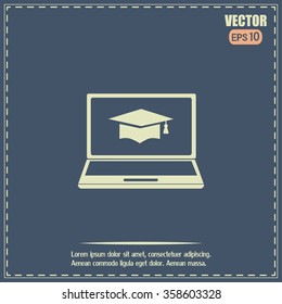 e-learning concept design, vector illustration