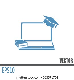 e-learning concept design, vector illustration