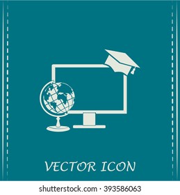 e-learning concept design, vector illustration
