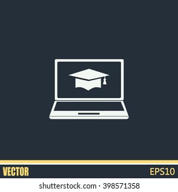 e-learning concept design, vector illustration