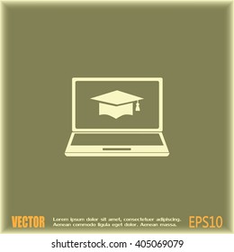 e-learning concept design, vector illustration