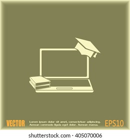 e-learning concept design, vector illustration