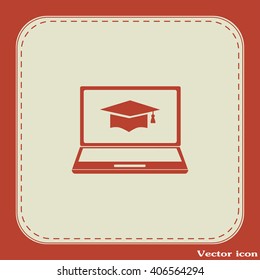 e-learning concept design, vector illustration