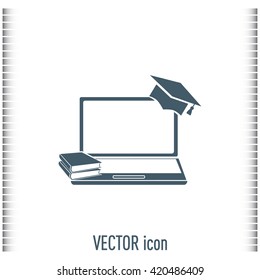 e-learning concept design, vector illustration