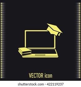 e-learning concept design, vector illustration