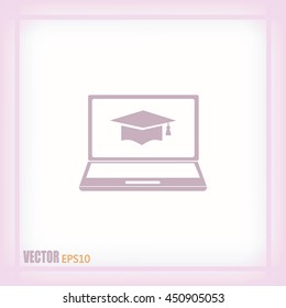 e-learning concept design, vector illustration