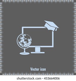 e-learning concept design, vector illustration