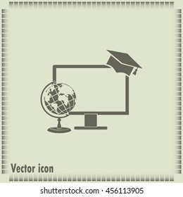 e-learning concept design, vector illustration