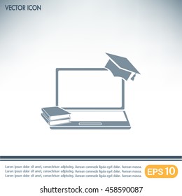 e-learning concept design, vector illustration