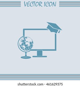 e-learning concept design, vector illustration