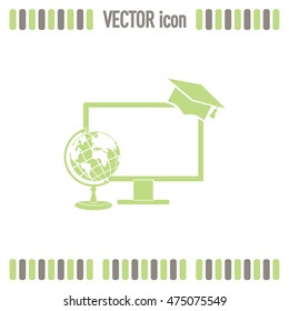 e-learning concept design, vector illustration