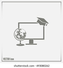 e-learning concept design, vector illustration