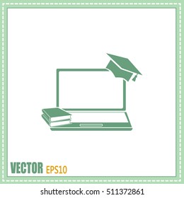 e-learning concept design, vector illustration