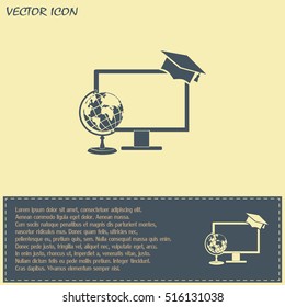 e-learning concept design, vector illustration