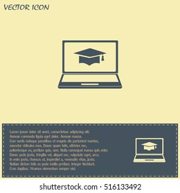 e-learning concept design, vector illustration