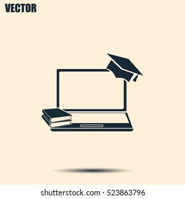 e-learning concept design, vector illustration