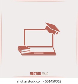 e-learning concept design, vector illustration
