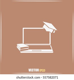 e-learning concept design, vector illustration