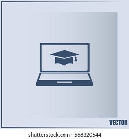 e-learning concept design, vector illustration