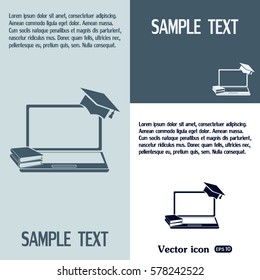 e-learning concept design, vector illustration