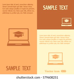 e-learning concept design, vector illustration
