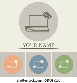 e-learning concept design, vector illustration