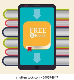 elearning concept with ebook icons  design, vector illustration 10 eps graphic.