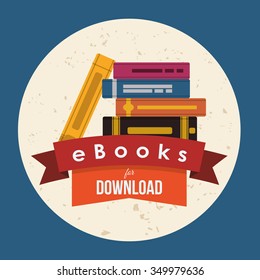 elearning concept with ebook icons  design, vector illustration 10 eps graphic.
