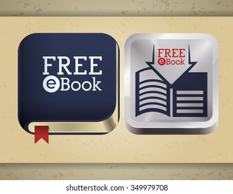 elearning concept with ebook icons  design, vector illustration 10 eps graphic.