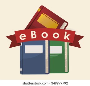 elearning concept with ebook icons  design, vector illustration 10 eps graphic.